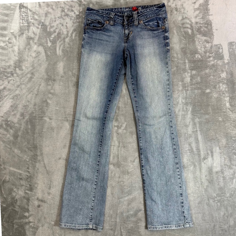 Guess Low Rise Bootcut Jeans Women's Size 27 Light Blue Denim Pants